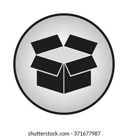 box icon, black vector illustration