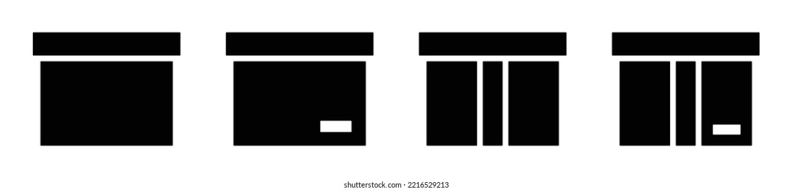 Box icon. Carton box icon. Delivery box icon, vector illustration