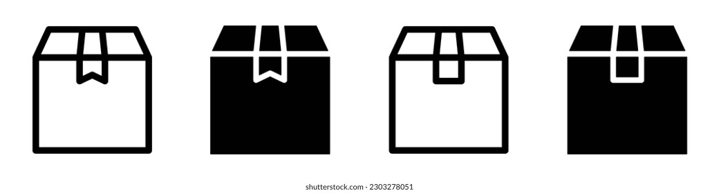 Box icon. Carton box icon. Delivery box icon, vector illustration