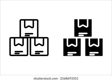 Box icon concept. Stock vector
Set of arranged Box icons, shipping symbols. EPS 10 vector