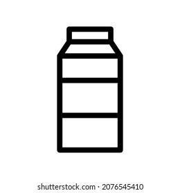 Icono de cuadro. Contenedor. Silueta lineal de contorno negro. Vista frontal. Ilustración gráfica plana vectorial simple. Objeto aislado sobre un fondo blanco. Aislar.