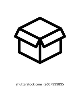 Box icon. Delivery, packaging, shipping, container symbol. Vector illustration.