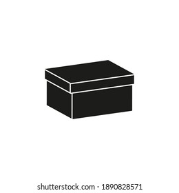 Box icon design in flat style. Isolated. Vector.	