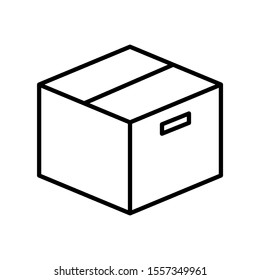 Box icon design. Box icon in trendy flat style design. Vector illustration.