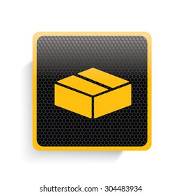 Box icon design,yellow version,clean vector