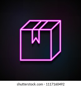 box icon. Element of logistics icons for mobile concept and web apps. Neon box icon can be used for web and mobile apps