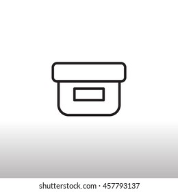 Box icon flat.