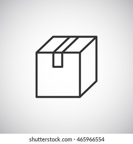 Box icon flat.