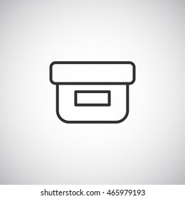 Box icon flat.