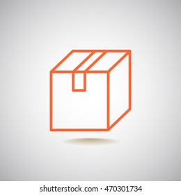 Box icon flat.