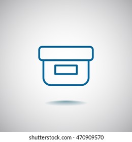 Box icon flat.
