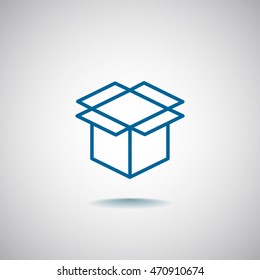Box icon flat.