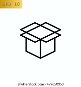 Box icon flat.