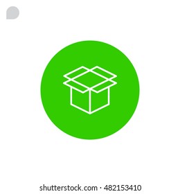 Box icon flat.