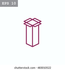 Box icon flat.