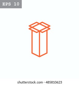Box icon flat.