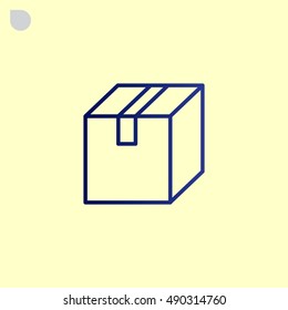 Box icon flat.