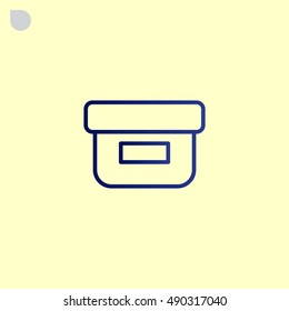 Box icon flat.