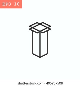 Box icon flat.