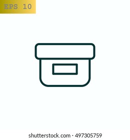 Box icon flat.