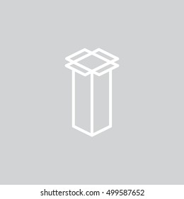 Box icon flat.