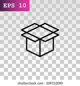 Box icon flat.