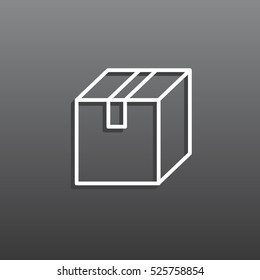 Box icon flat.