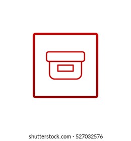 Box icon flat.