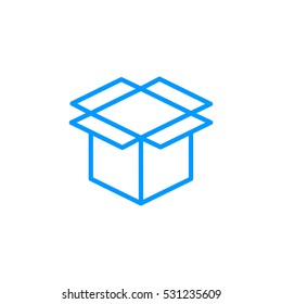 Box icon flat.