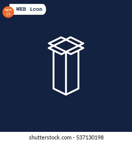 Box icon flat.