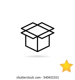 Box icon flat.