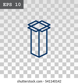 Box icon flat.