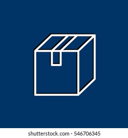 Box icon flat.