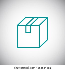 Box icon flat.