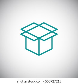 Box icon flat.