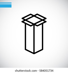 Box icon flat.