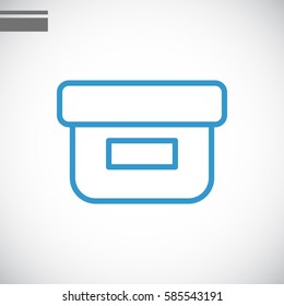 Box icon flat.