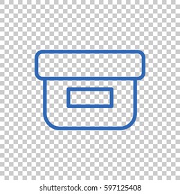 Box icon flat.