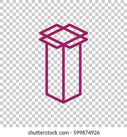 Box icon flat.