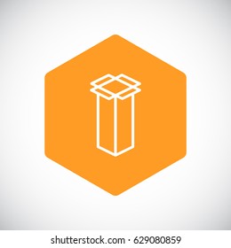 Box icon flat.