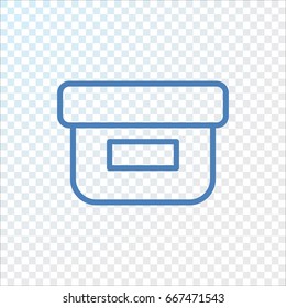 Box icon flat.