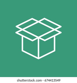 Box icon flat.