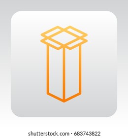 Box icon flat.