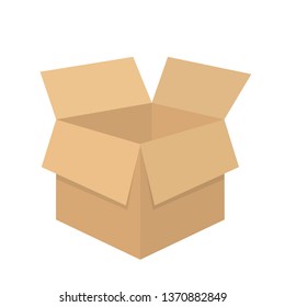 Box icon flat design isolated on white background
