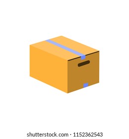 Box icon . Flat design style. Parcel simple silhouette. Modern, minimalist. Web site page and mobile app design vector element. illustration