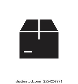 Box icon Flat line illustration