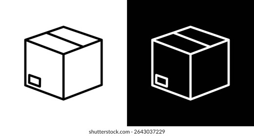 Box icon Flat style logo vector. perfect for UI designs