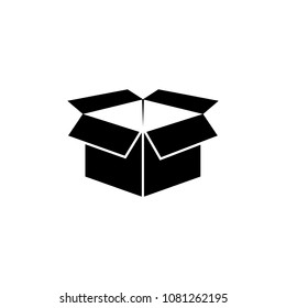 Box-Symbol im flachen Stil. Pack-Symbol einzeln auf weißem Hintergrund.