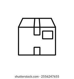 box icon Flat symbol set outline