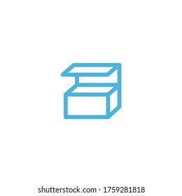 box icon flat vector logo design trendy illustration signage symbol graphic simple